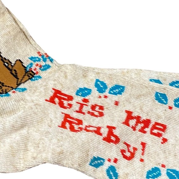 Vintage Scooby Doo Christmas Mistletoe Socks Adult NEW - Picture 2 of 5